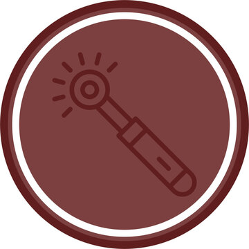 Laser Pen Vector Line Double Circle Maroon
