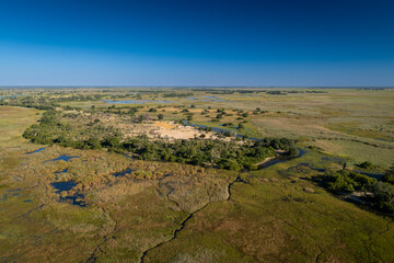 Okavango Delta, This delta in north-west Botswana comprises permanent marshlands and seasonally...