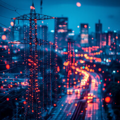 Fototapeta premium Protecting Energy Grid and Utility Data: A Strategic Overview for Security