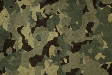 Texture of fabric with military camouflage. Military theme background.