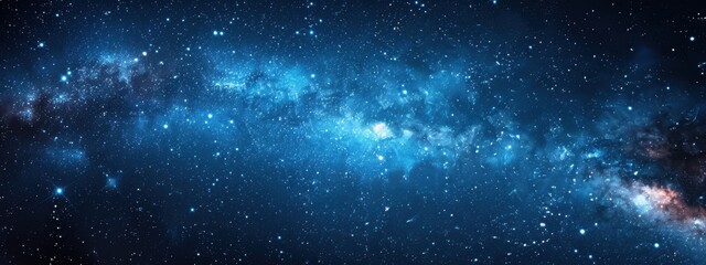 Fototapeta premium Starry Spectacle: A nighttime scene with a breathtaking display of twinkling stars against a deep, inky black sky. Include the Milky Way galaxy stretching across the horizon.