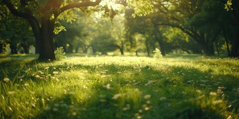 Fototapeta premium Sunlight filtering through tree branches