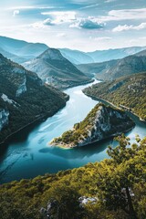 Mountain lake landscape