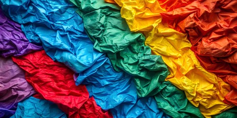 Abstract Wrinkled Colorful Fabric Background