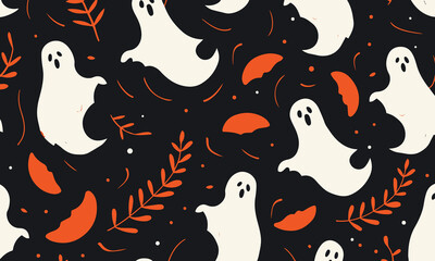 seamless pattern background with monsters isolated vector illustration