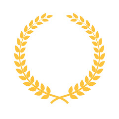 Golden laurel wreath.