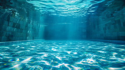 underwater background deep blue sea, ocean surface seen from underwater background,generative ai