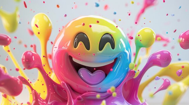 Colorful Emoji Splash