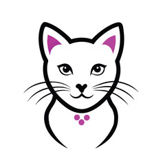 Cat logo outline vector art, ideal for branding and minimalist designs.