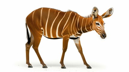 Create a detailed digital artwork of a Bongo in a fullbody depiction on a clear background.