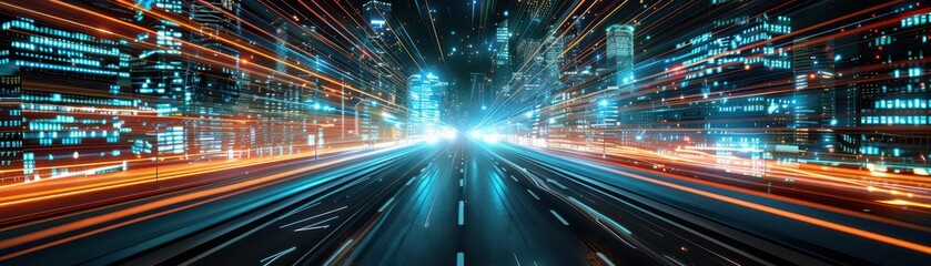 Futuristic speed motion with blue and red rays of light abstract background ,The images are of high quality and clarity