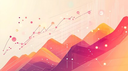 An illustration of a time series forecasting model, predicting future data points based on historical data --ar 16:9