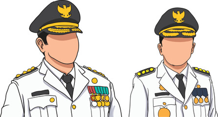 illustration of governor in indonesia