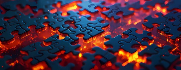 A thoughtprovoking 3D illustration of a puzzle with pieces fitting together seamlessly, depicting the process of finding solutions