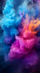 Fototapeta premium Digital color cloud smoke abstract graphic poster background