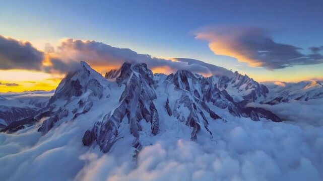 majestic winter alps time lapse