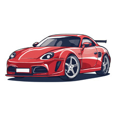 beautiful cute sport car vector illustration ai generated