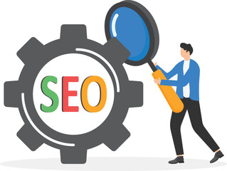 people in business clothes work as a team of SEO

