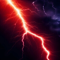 Abstract realistic nature lightning thunder background . Bright curved line on isolated texture overlays