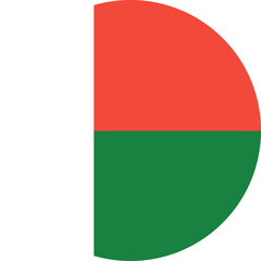 Obraz premium Madagascar flag illustrator country flags round