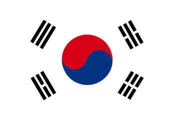 South Korea flag illustrator country flags