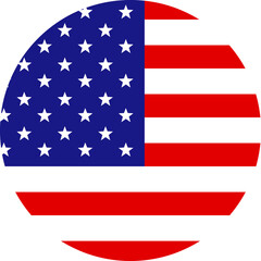 United States of America flag illustrator country flags round © Beibeinside