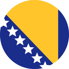 Bosnia and Herzegovina flag illustrator country flags round