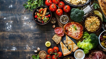 Fototapeta premium a variety of food