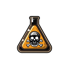 An icon depicting a poison symbol with a skull and crossbones inside a beaker, surrounded by a triangle.