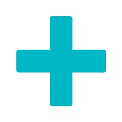 Obraz premium white cross on white background