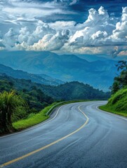 Fototapeta premium Mountainous Winding Road