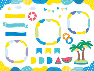 夏のPOPでかわいいフレーム