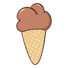 chocolate ice cream cone
