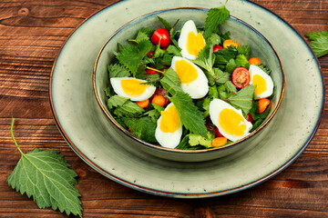 Nettle leaf salad.