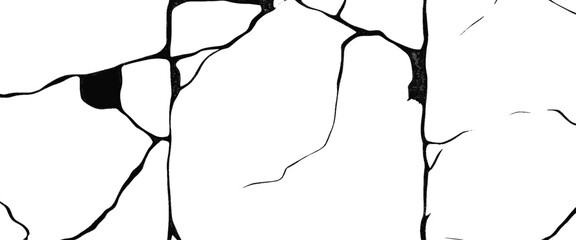 Vector abstract background with a cracked grunge texture and black grungy cracked texture of rough weathered wall.