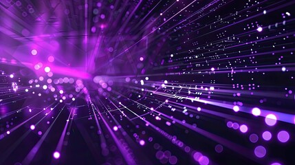 Obraz premium Abstract Purple Light Streaks with Bokeh