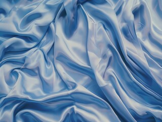 Obraz premium Blue Silk Fabric Close Up