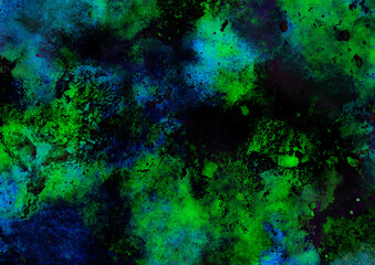 緑と黒と青の不気味で怖い汚れた地獄の背景画像