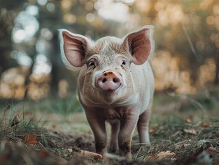 pig isolated on cute background