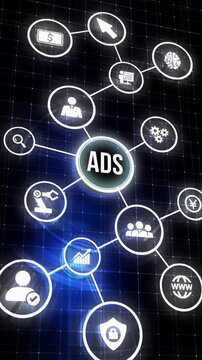 Programmatic Advertising concept.Business, Technology, Internet and network concept.