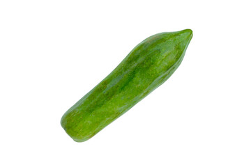 Green papaya on white background
