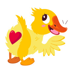 hatching, duck, duckling, quack, waterfowl, bird, creature, mascot, cartoon, character, flat, vector, sticker, 

