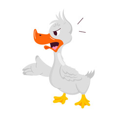 A flat style sticker of angry bird 

