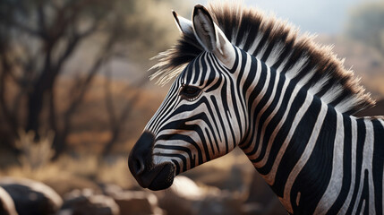 Fototapeta premium zebra in zoo