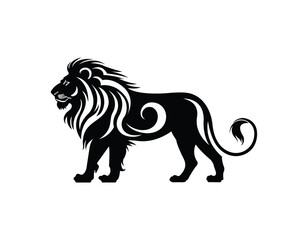 Lion logo company logo design strength and power symbol isolated on white background