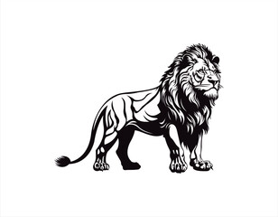 A Cute Lion Silhouette vector