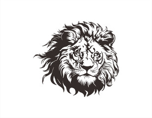 Design illustration animal lion emblem king icon symbol vector silhouette logo head wild