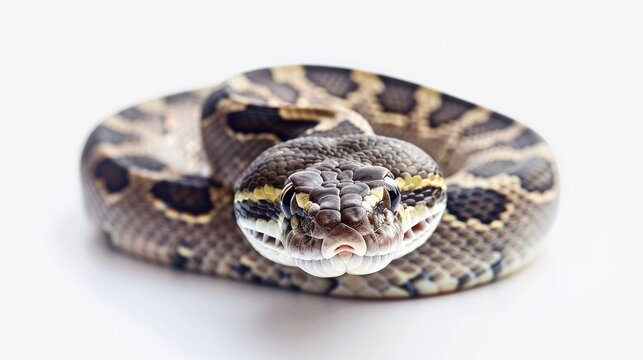 Isolated Scrub Python on White Background