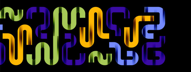 Dynamic waves, flowing lines, stripes vector geometric elements minimal pattern. Vector Illustration For Wallpaper, Banner, Background, Card, Book Illustration, landing page