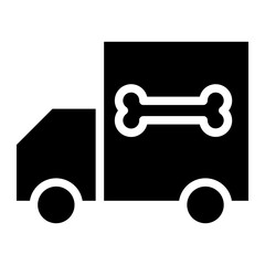 Veterinary ambulance van icon. Animal medical emergency service